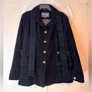 Forecaster Sport Black Velvet Blazer Velvet Sports Jacket Insulated Coat Retro
